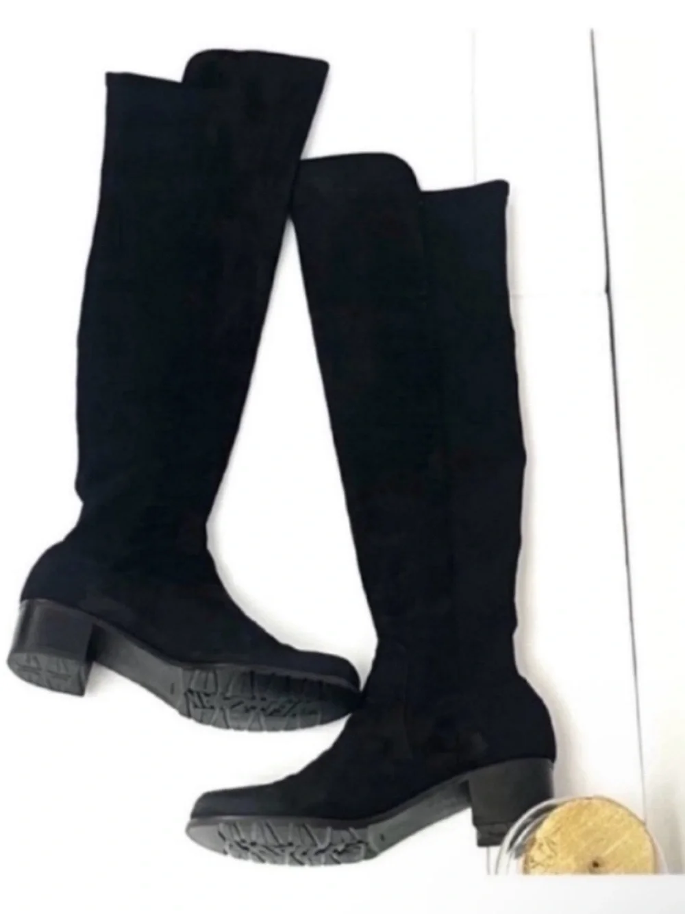Stuart Weitzman Black Over-the-Knee Suede BootsSz 7.5